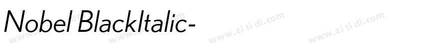 Nobel BlackItalic字体转换